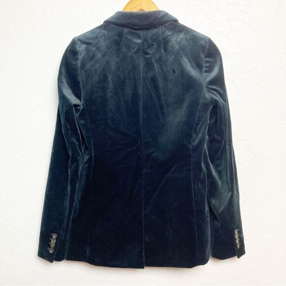 J Crew Velvet Parke Blazer Size 2T Black - Picture 2 of 6